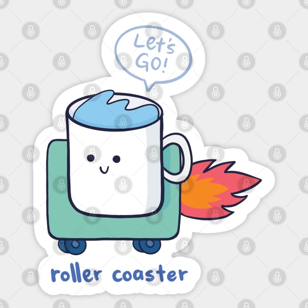 Funny Roller Coaster Sticker by awesomesaucebysandy